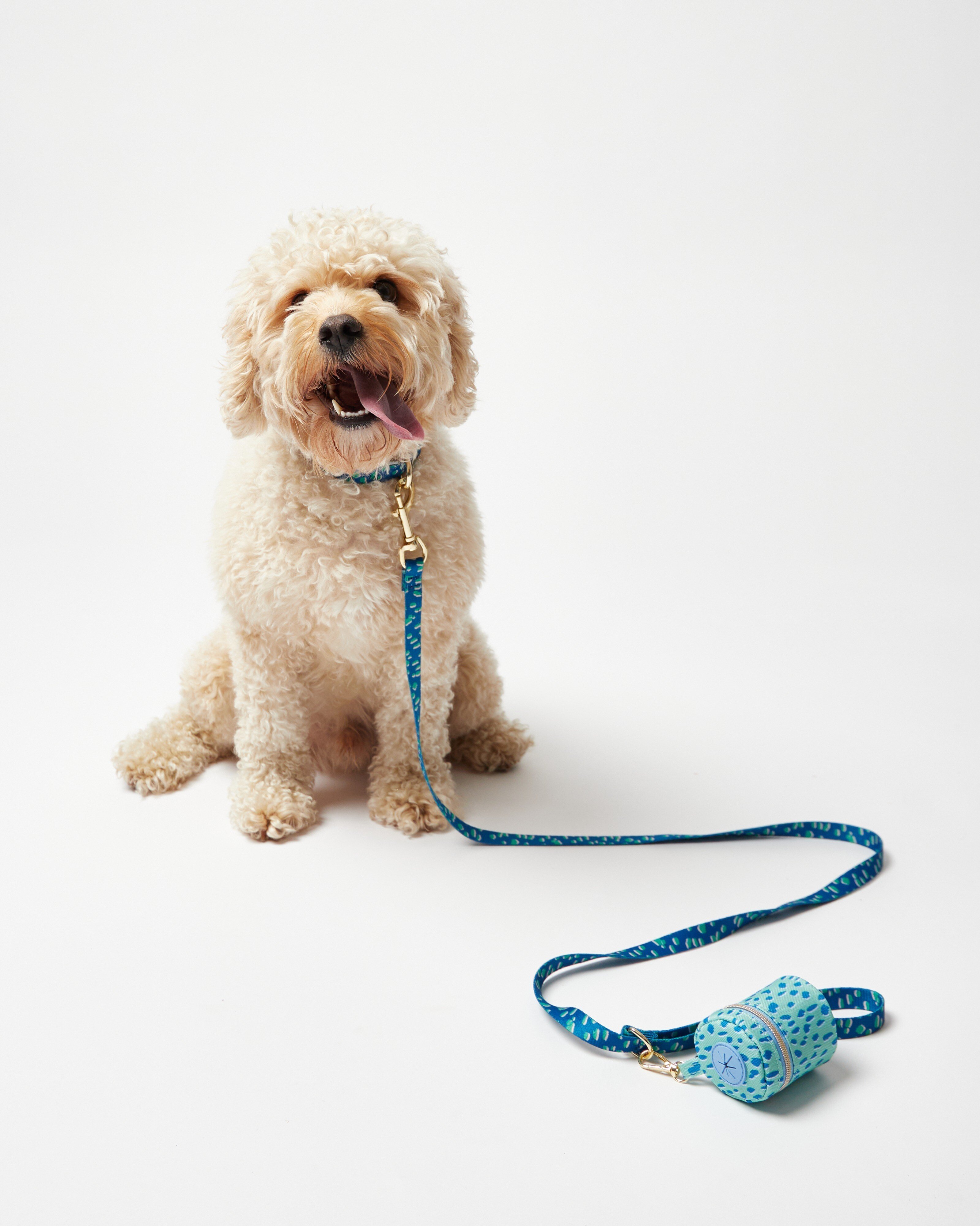 Blue Spotty Dog Poop Bag Holder Oliver Bonas