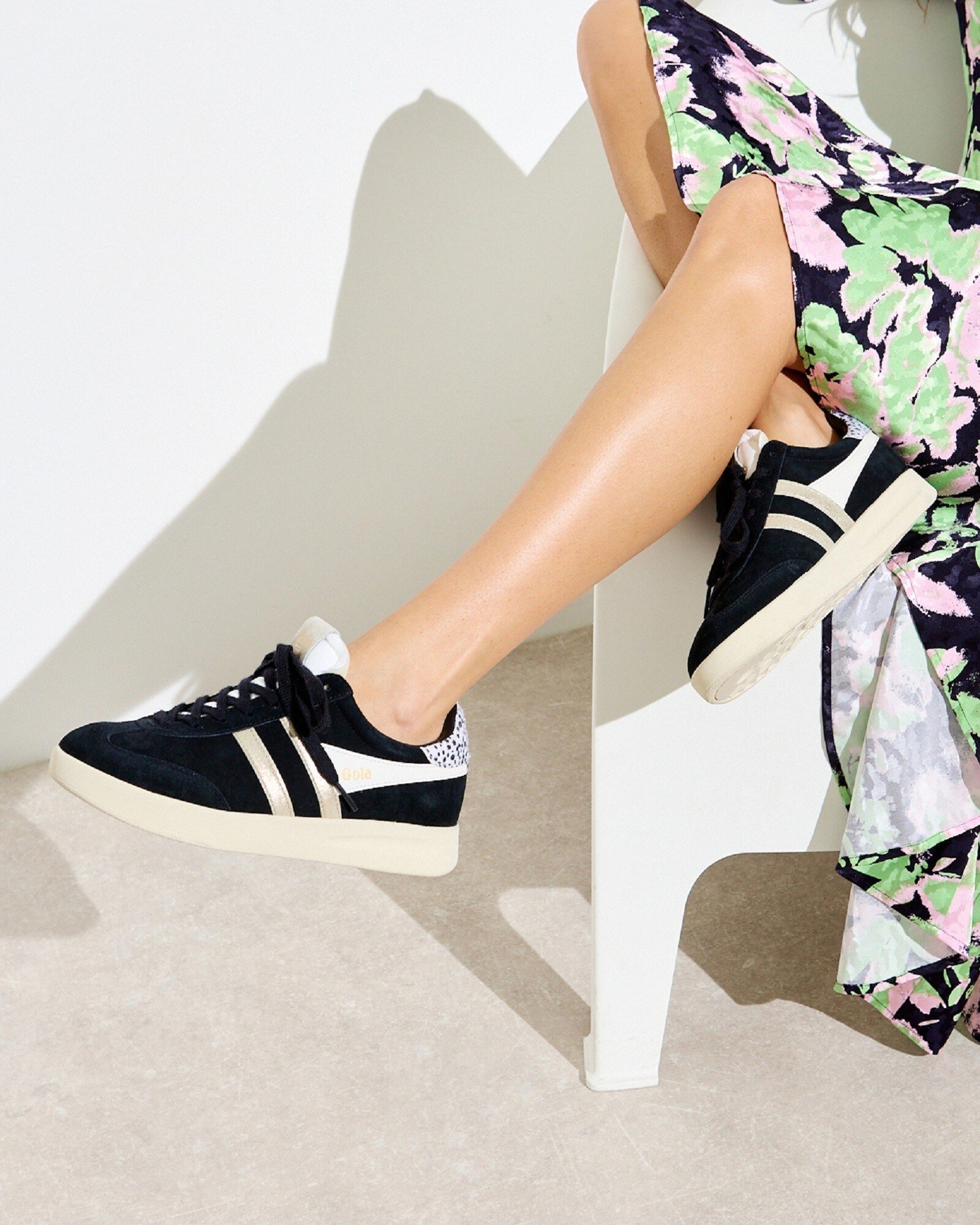 Gola x OB Exclusive Black Suede Torpedo Trainers Oliver Bonas