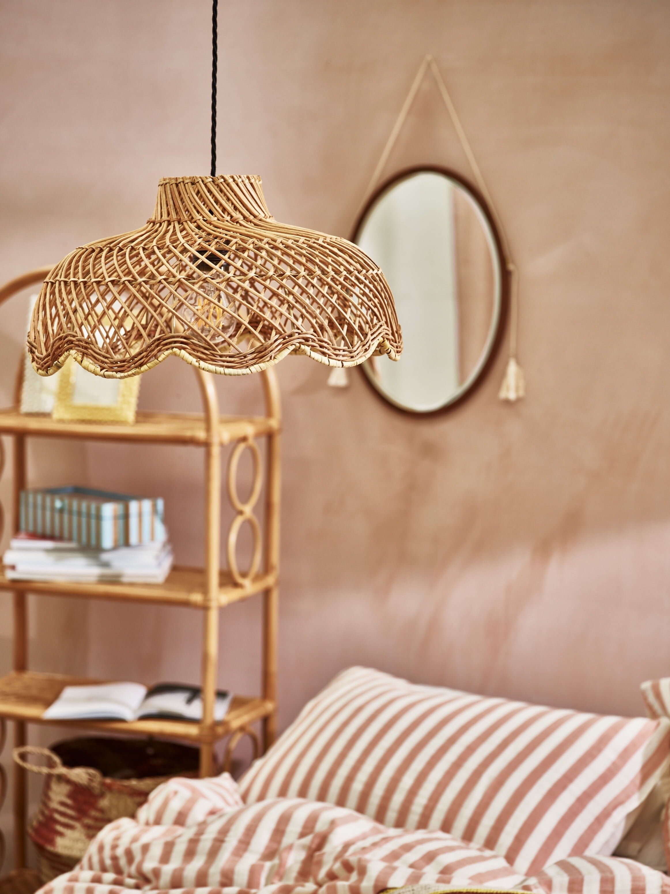 Penya Natural Rattan Woven Lamp Shade | Oliver Bonas
