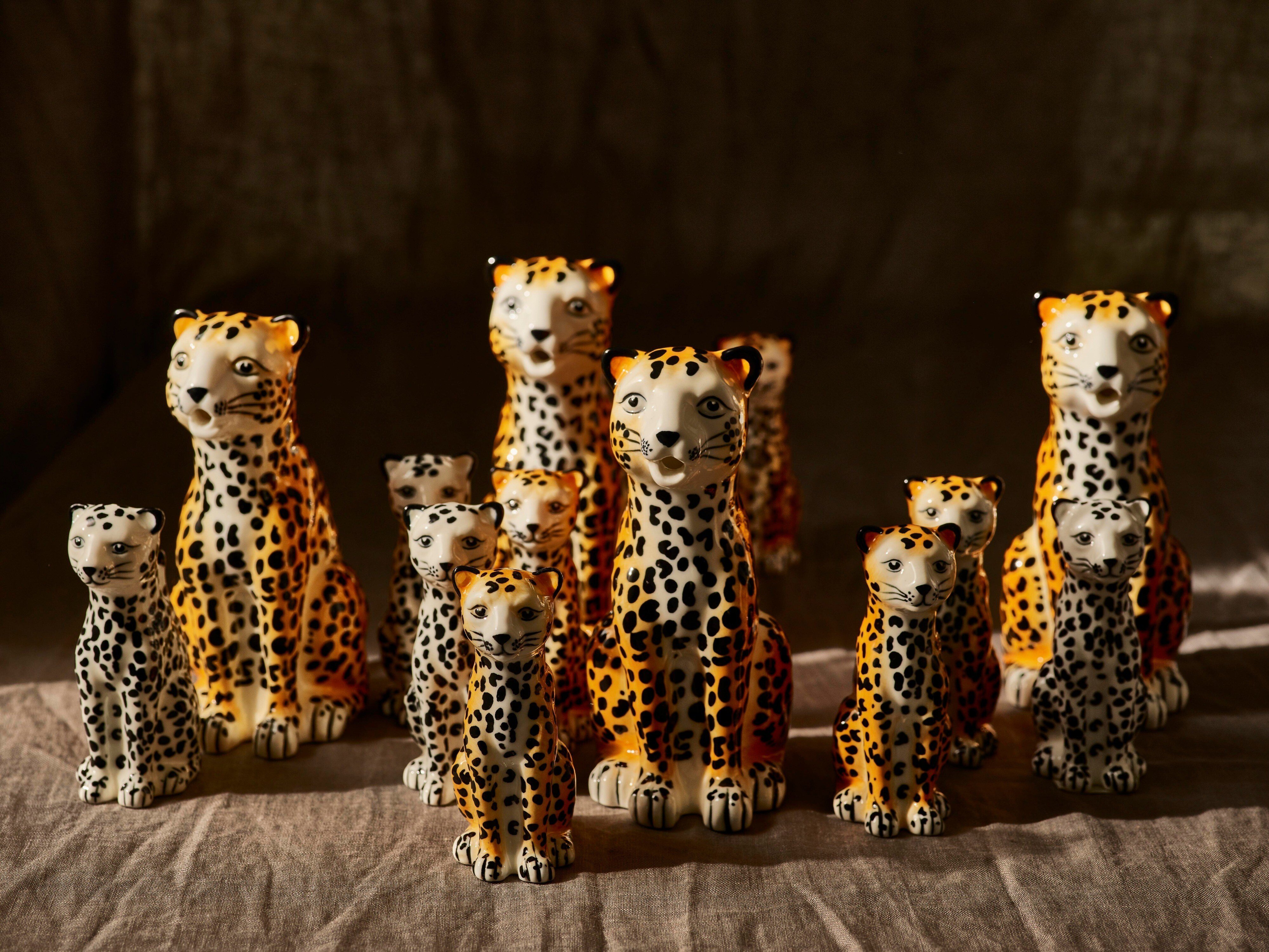 Luca Leopard Orange Ceramic Milk Jug | Oliver Bonas
