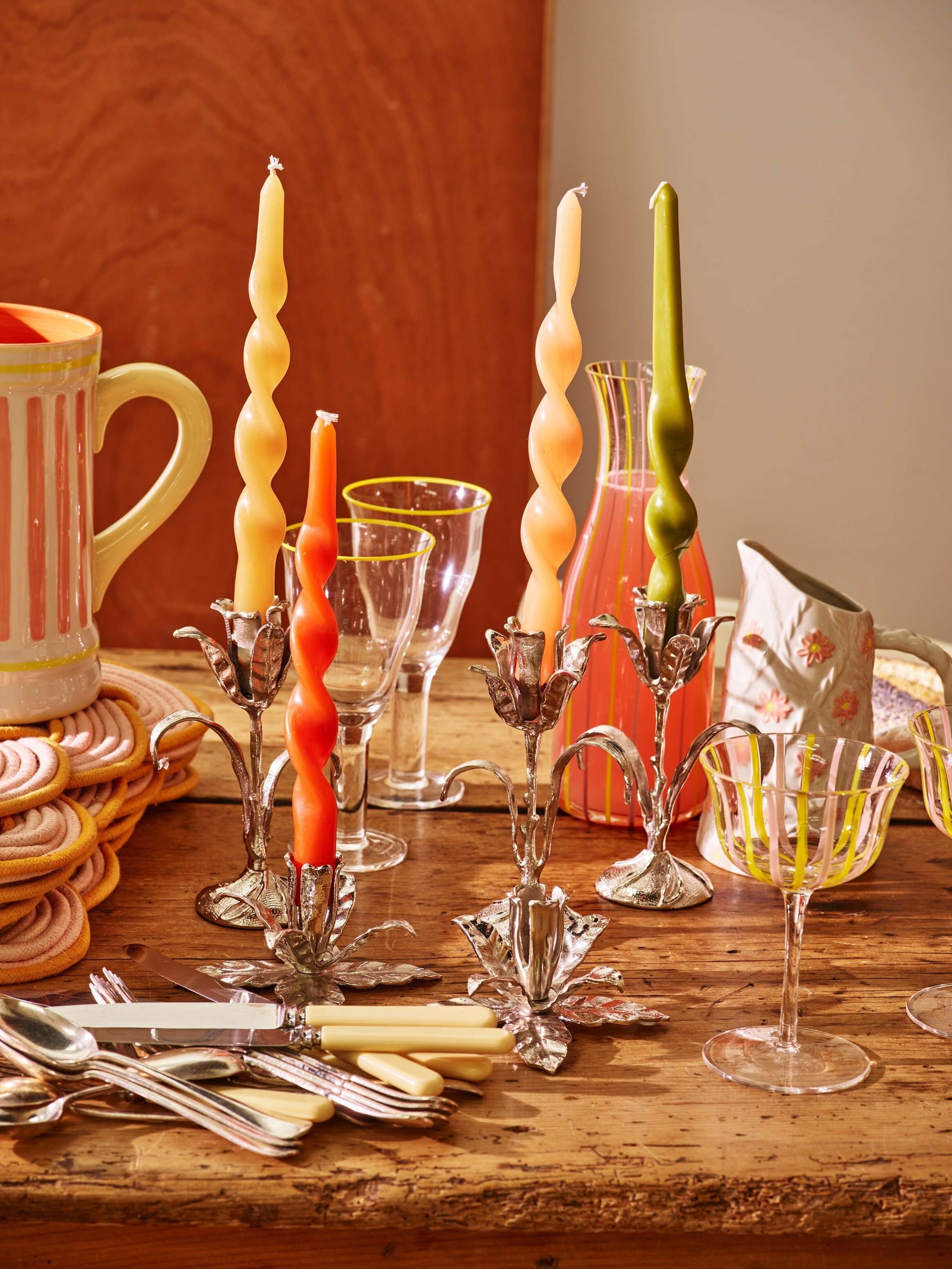 Shrimps x Oliver Bonas Dinner Candles Set of Four Oliver Bonas