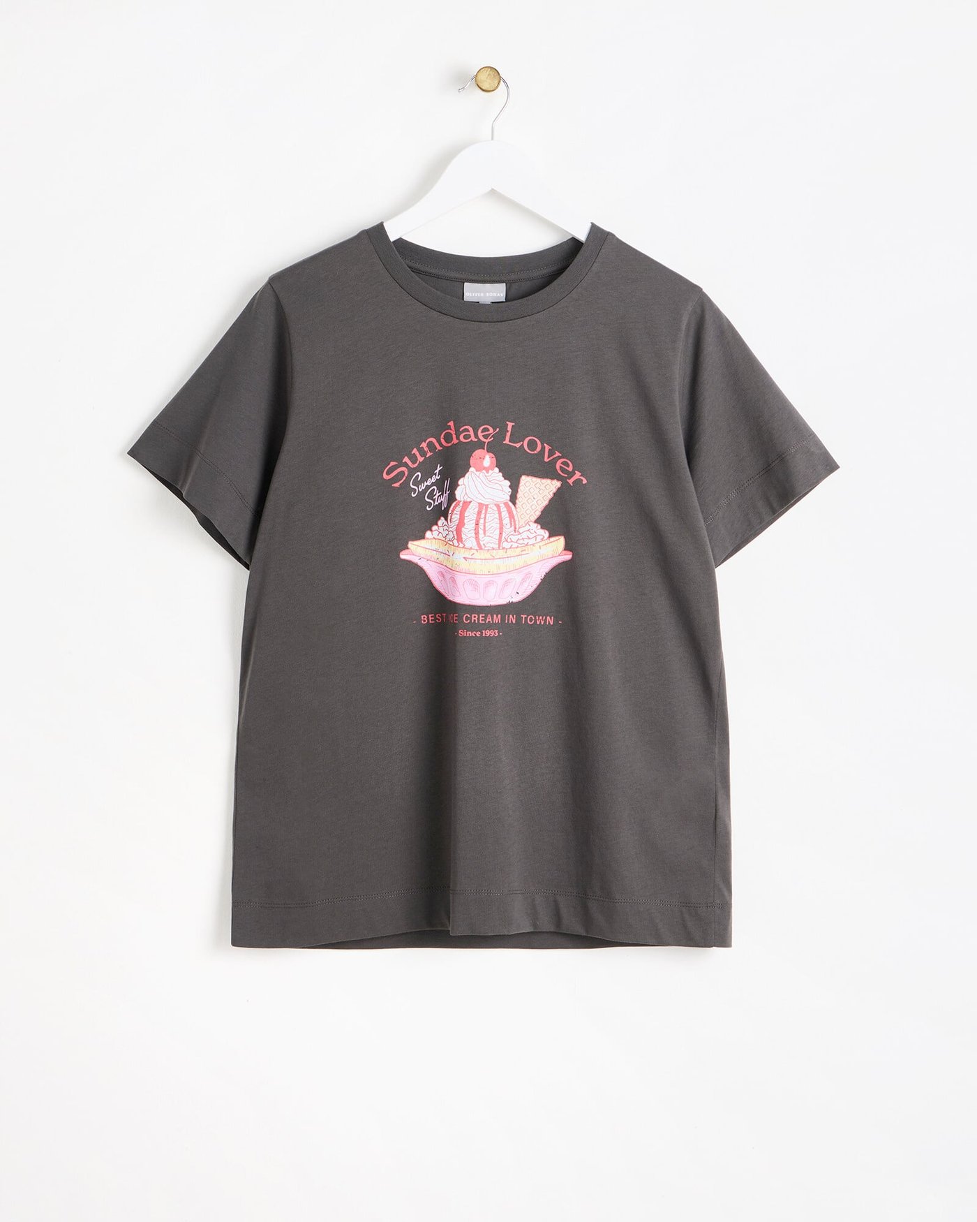 Sundae Lover Grey T-Shirt | Oliver Bonas