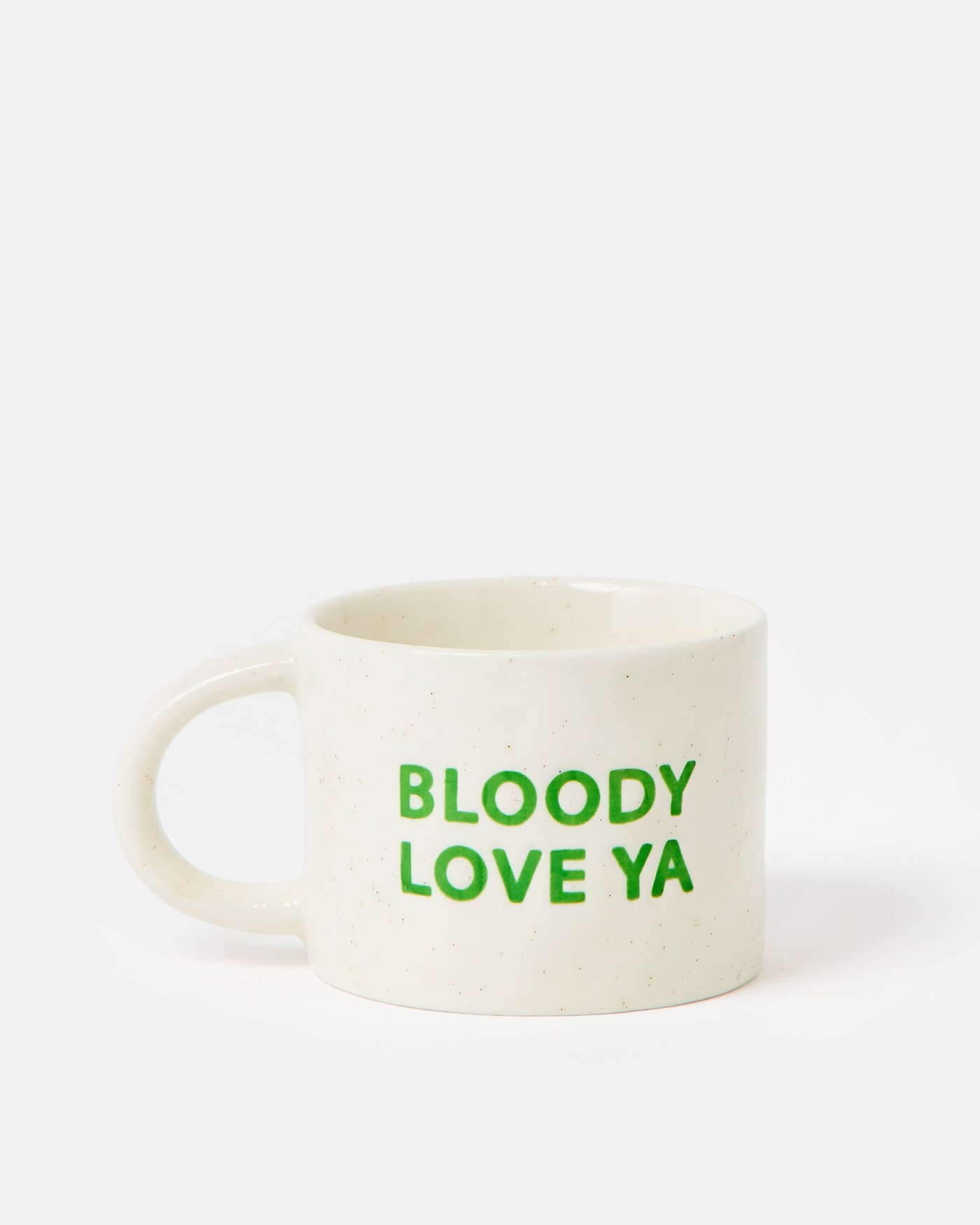 Oliver Bonas Bloody Love Ya Speckle Ceramic Mug