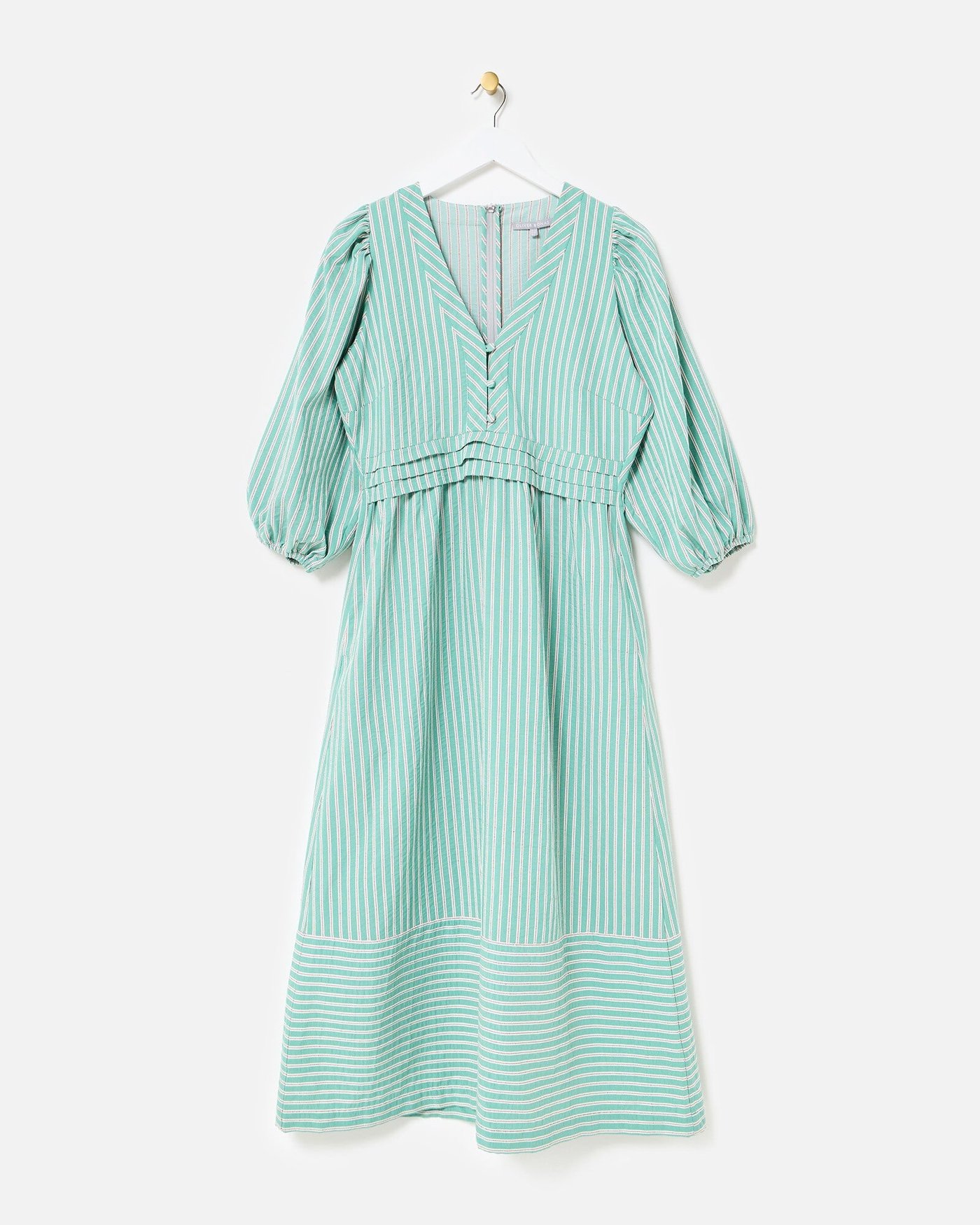 Green & Red Striped Midi Dress | Oliver Bonas
