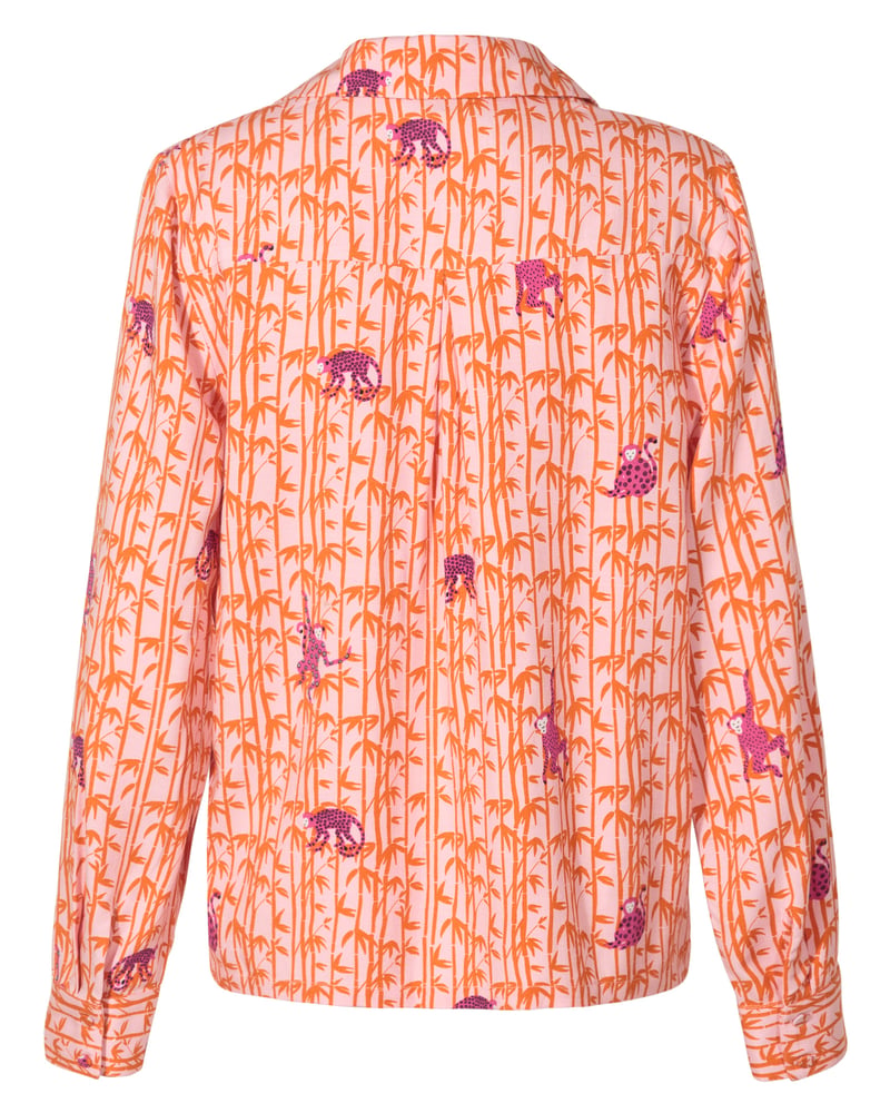 Palm Print Wrap Shirt