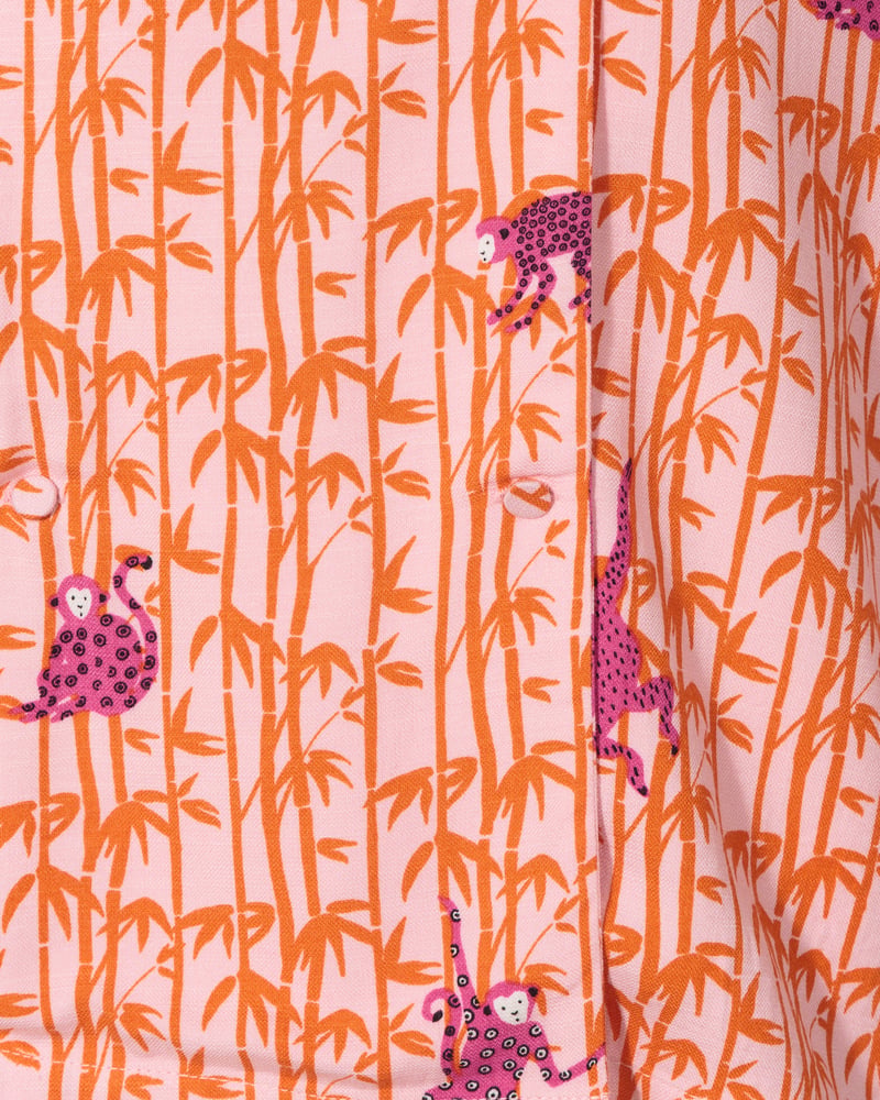 Palm Print Wrap Shirt