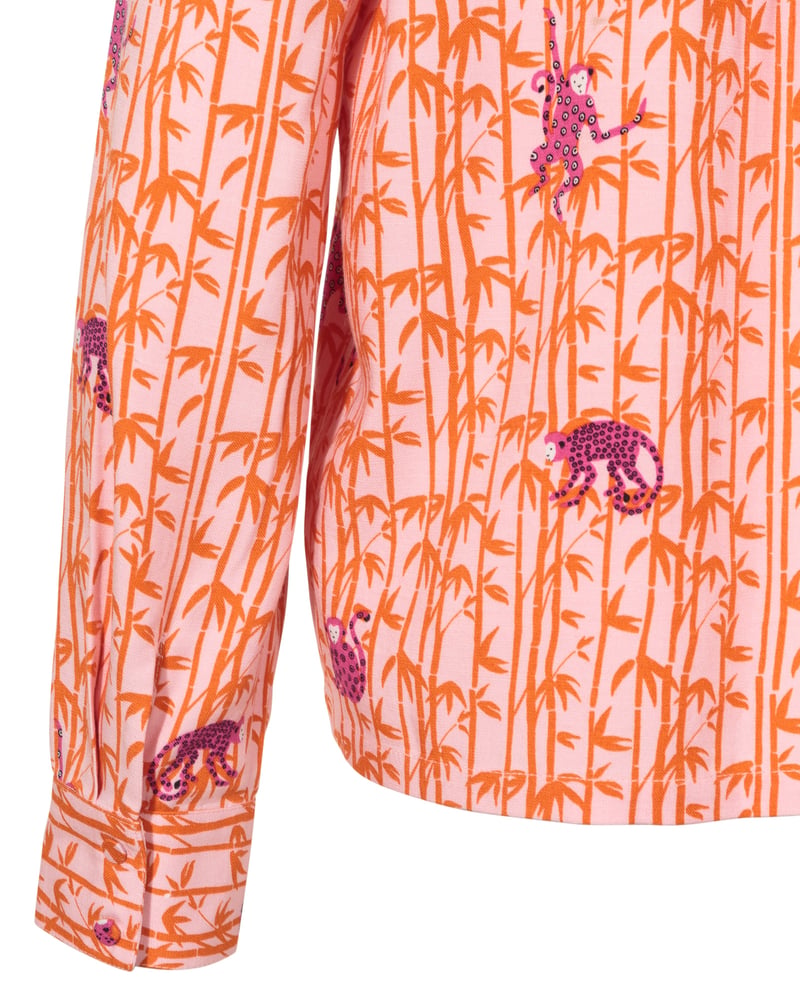 Palm Print Wrap Shirt