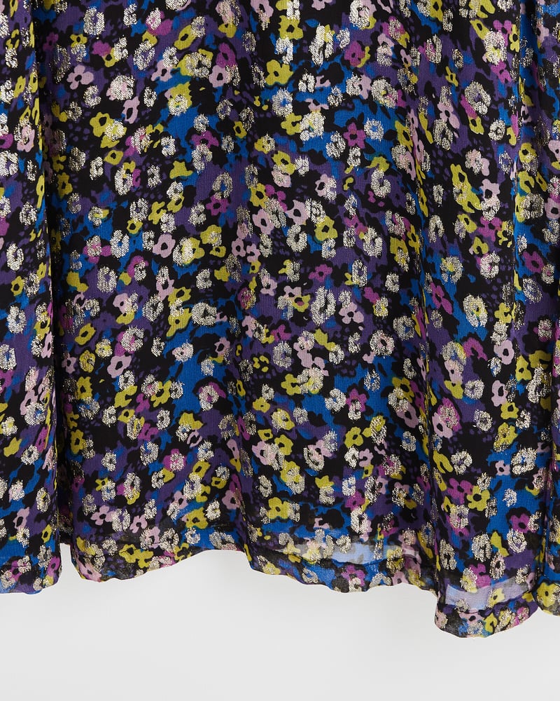 Treasured Floral Metallic Midi Dress
