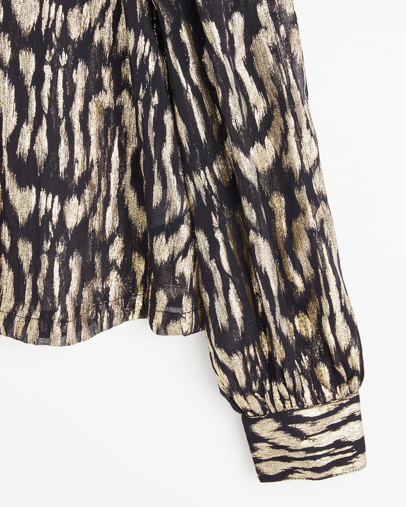Animal Metallic Gold Blouse