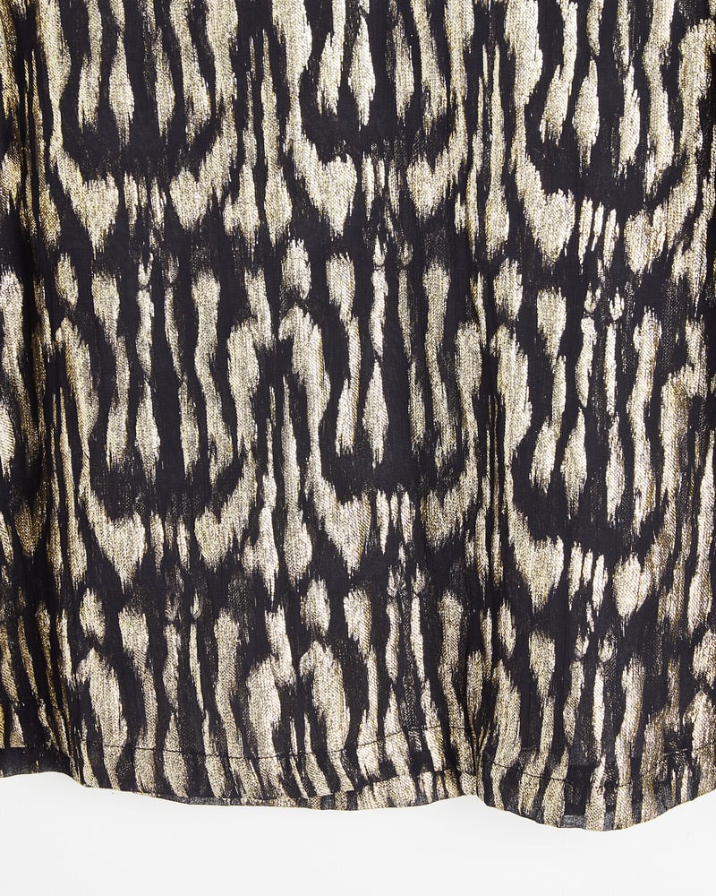 Animal Metallic Gold Blouse