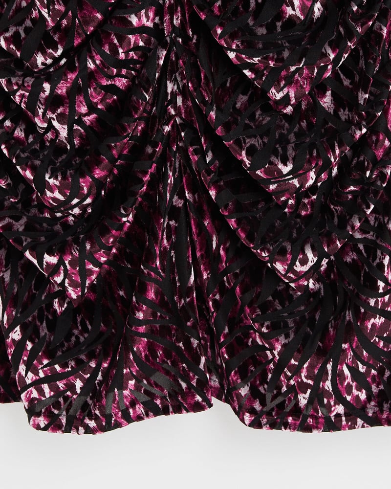 Animal Devoré Purple Mini Dress