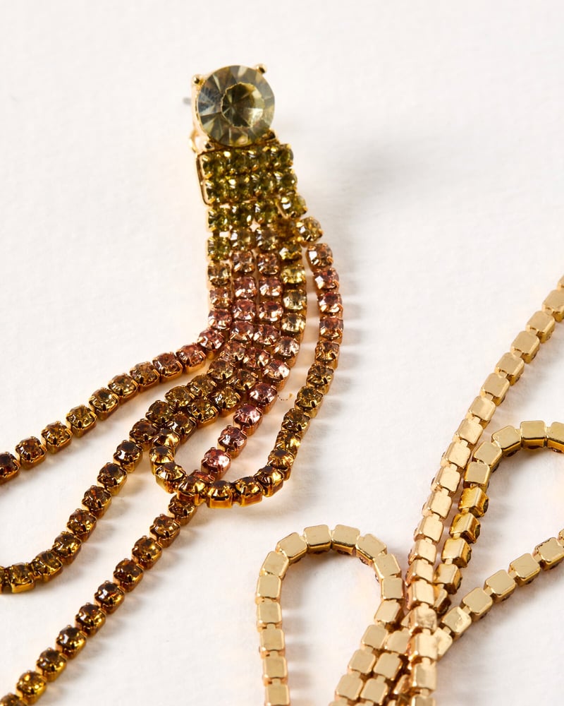 Maurea Statement Loop & Tassel Drop Earrings