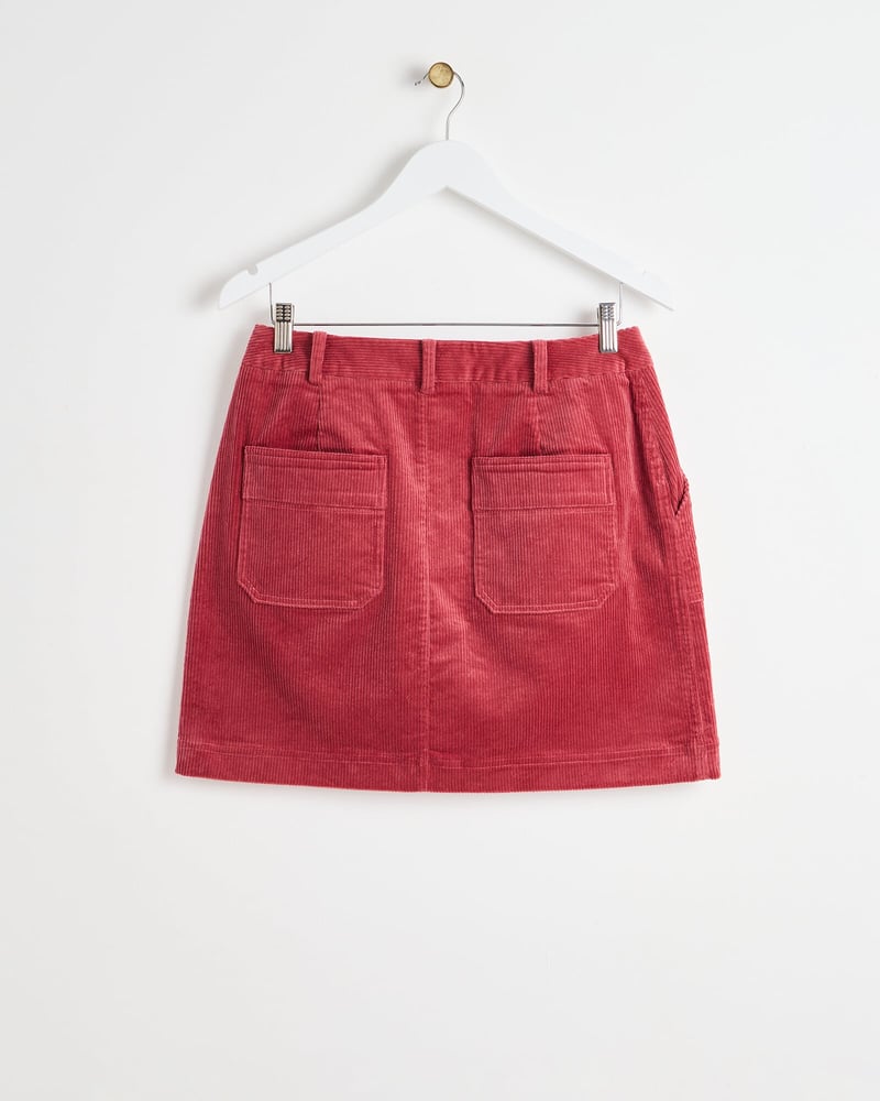 Pink Corduroy Mini Skirt