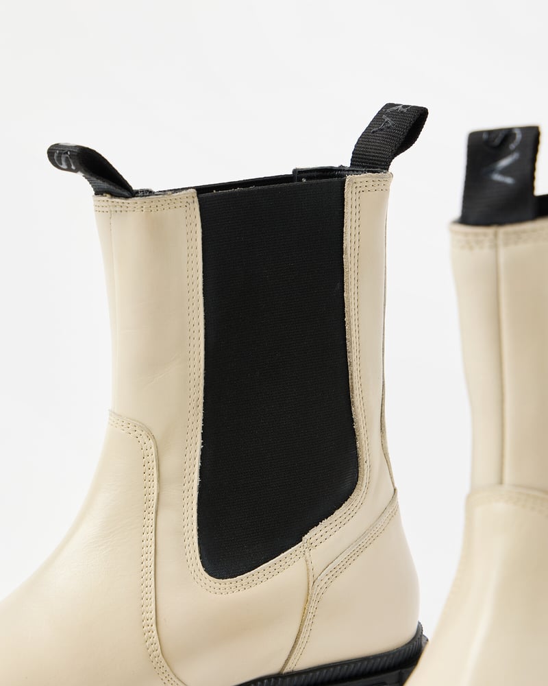 Asra Beacon White Chelsea Boots