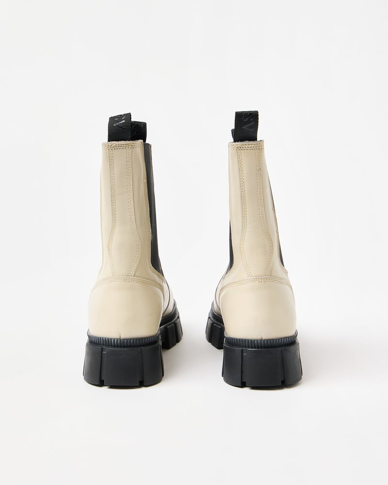 Asra Beacon White Chelsea Boots