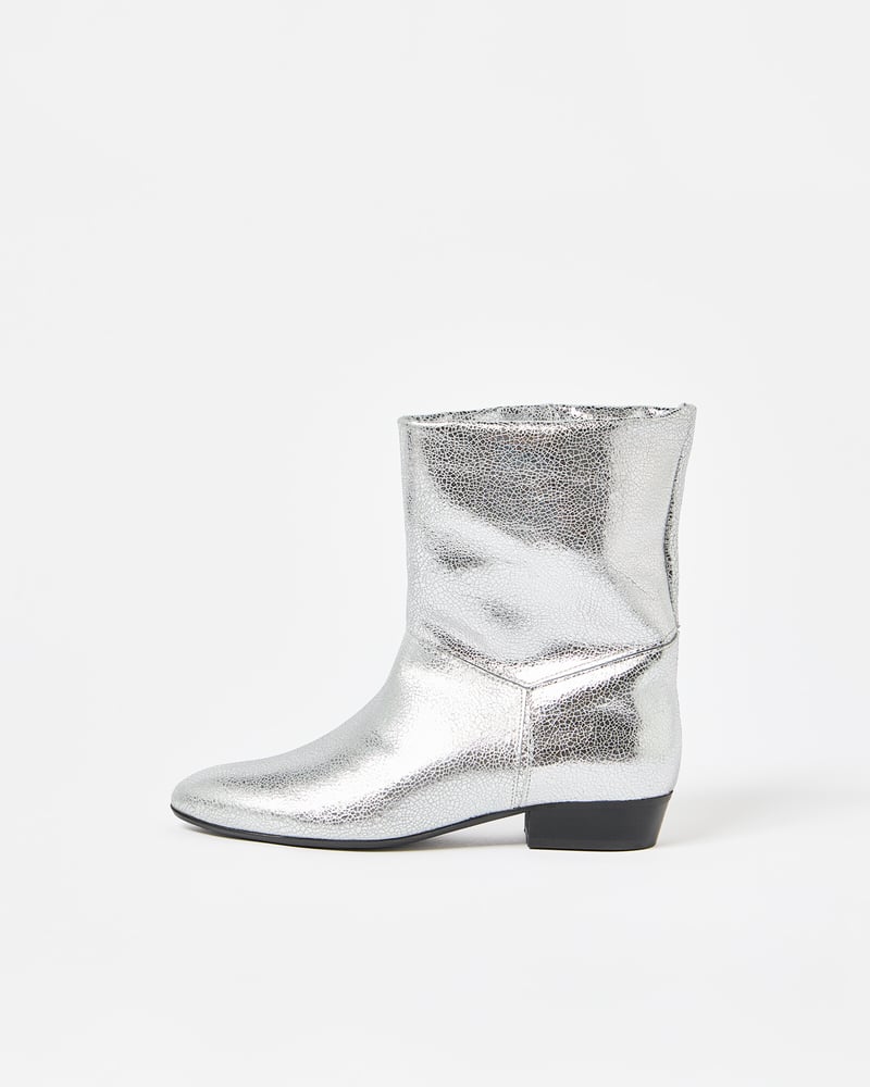 Anonymous Copenhagen Jassi 20 Silver Crackle Leather Boots