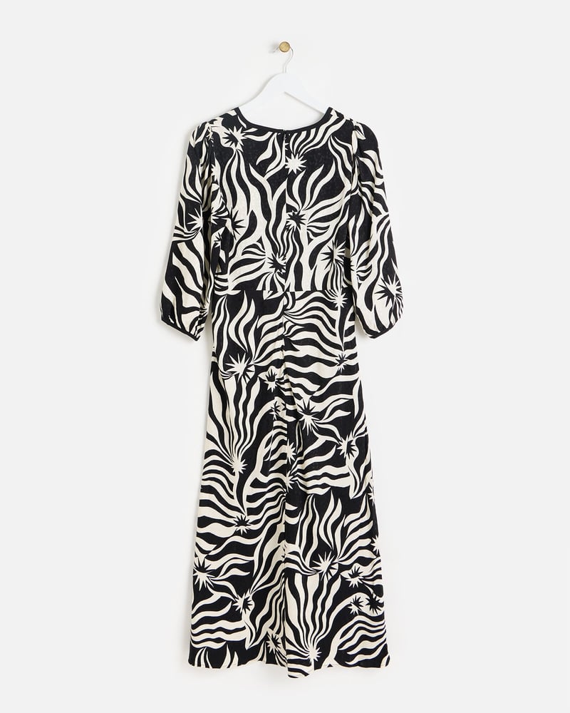Night Sky Monochrome Midi Dress