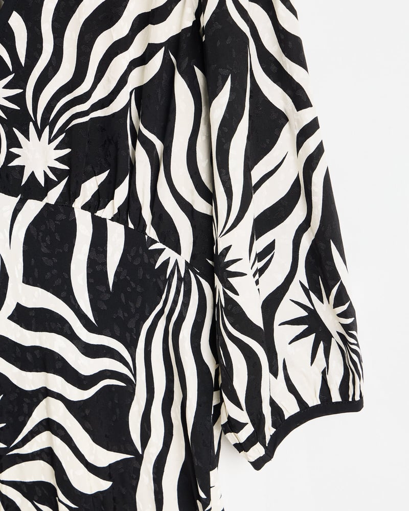 Night Sky Monochrome Midi Dress