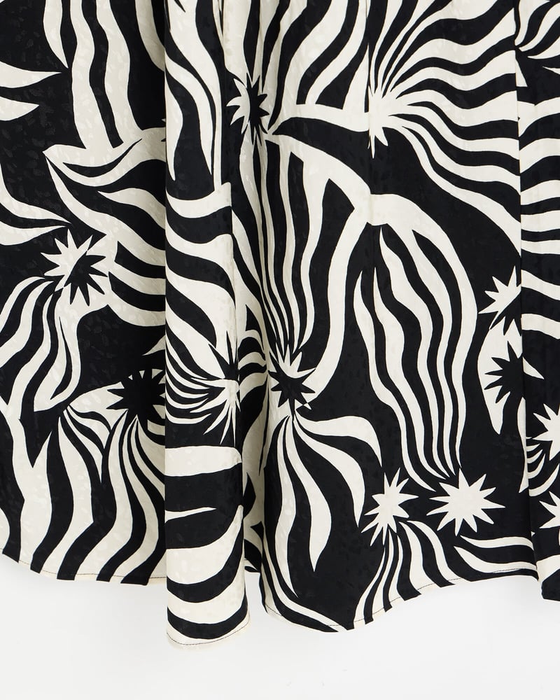 Night Sky Monochrome Midi Dress