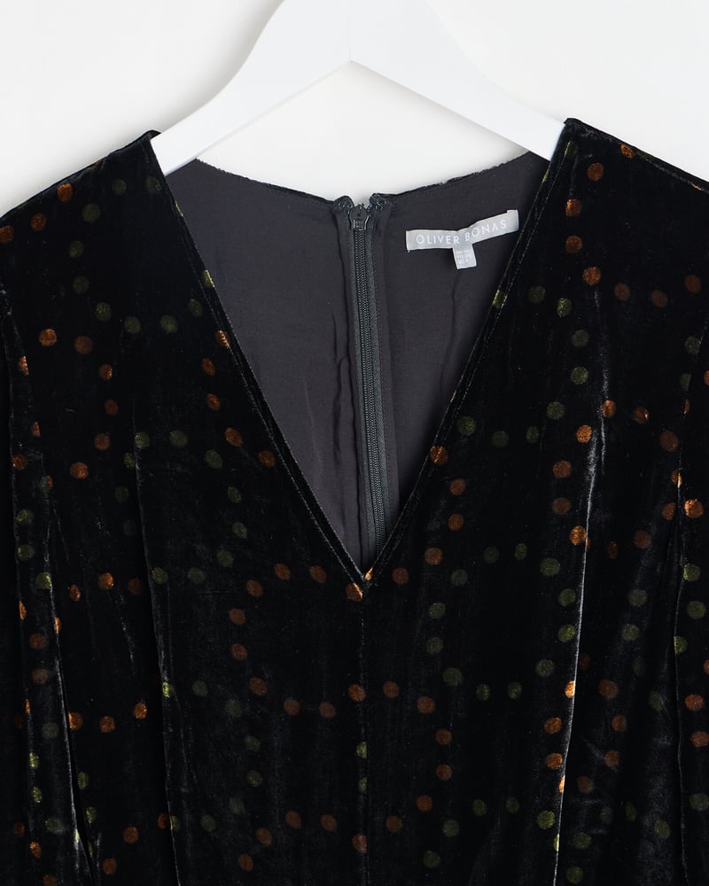 Black Velvet Metallic Spotty Jumpsuit
