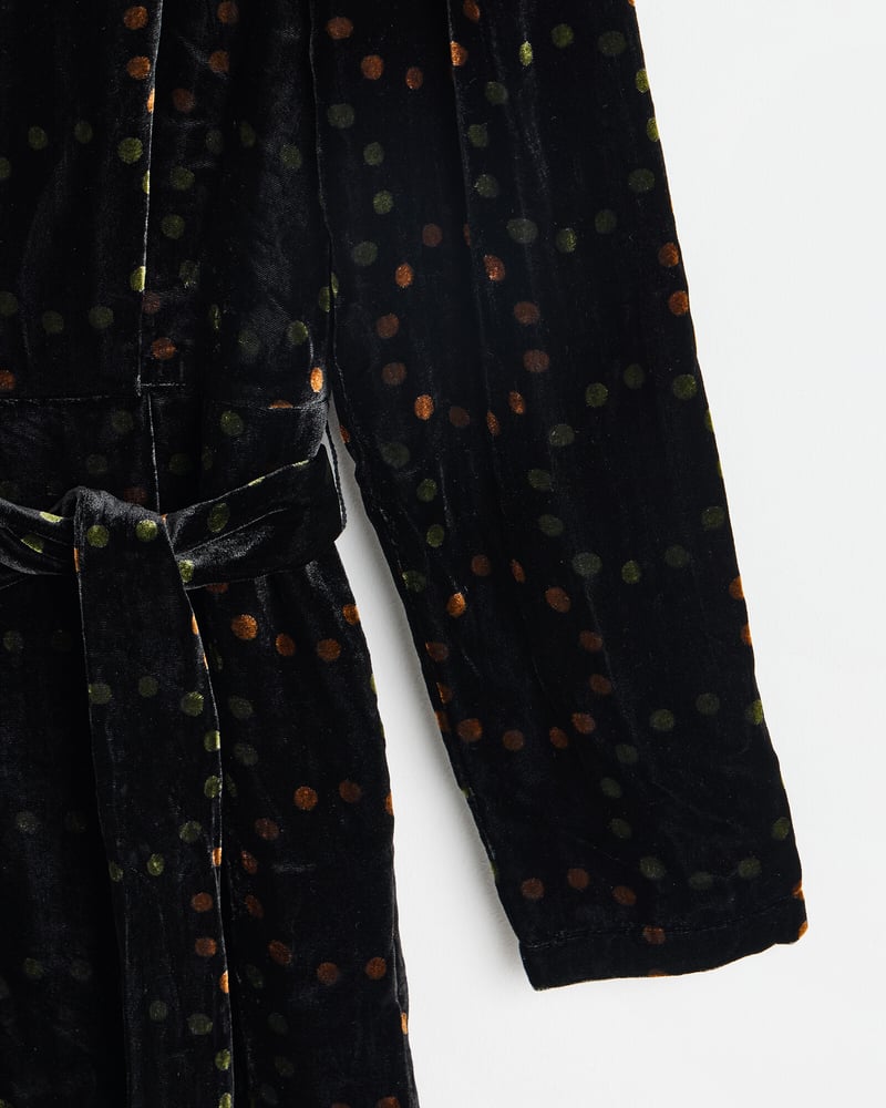 Black Velvet Metallic Spotty Jumpsuit