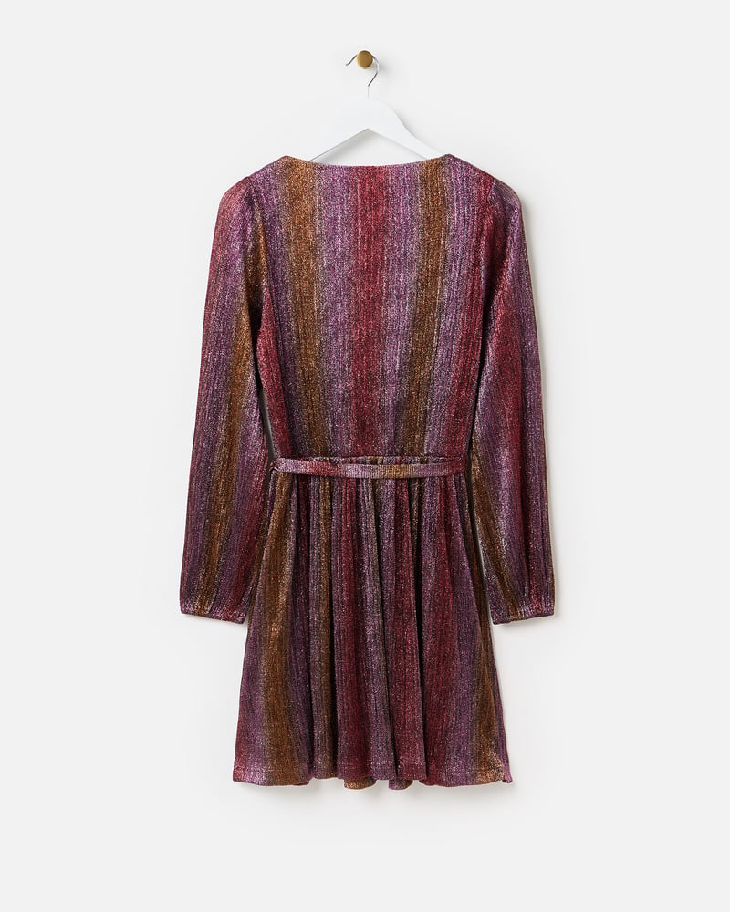 Pink Ombre Metallic Mini Dress