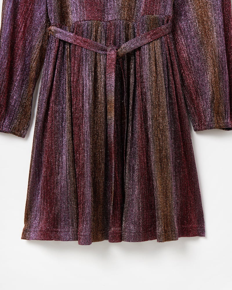 Pink Ombre Metallic Mini Dress