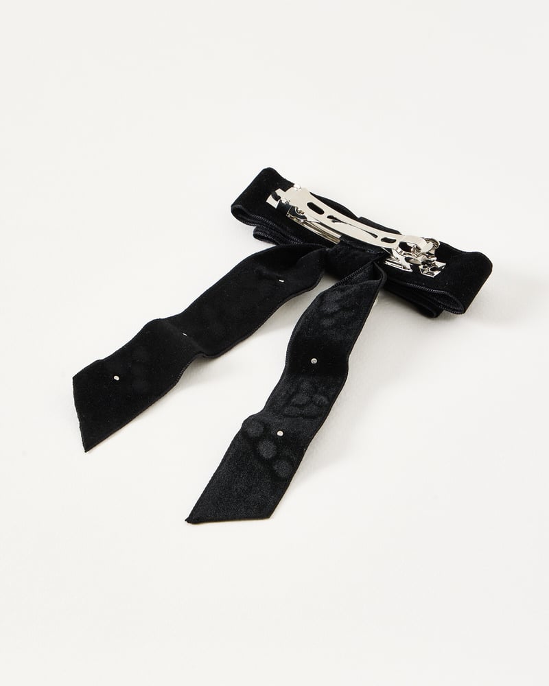 Meike Black Velvet Hair Bow Clip