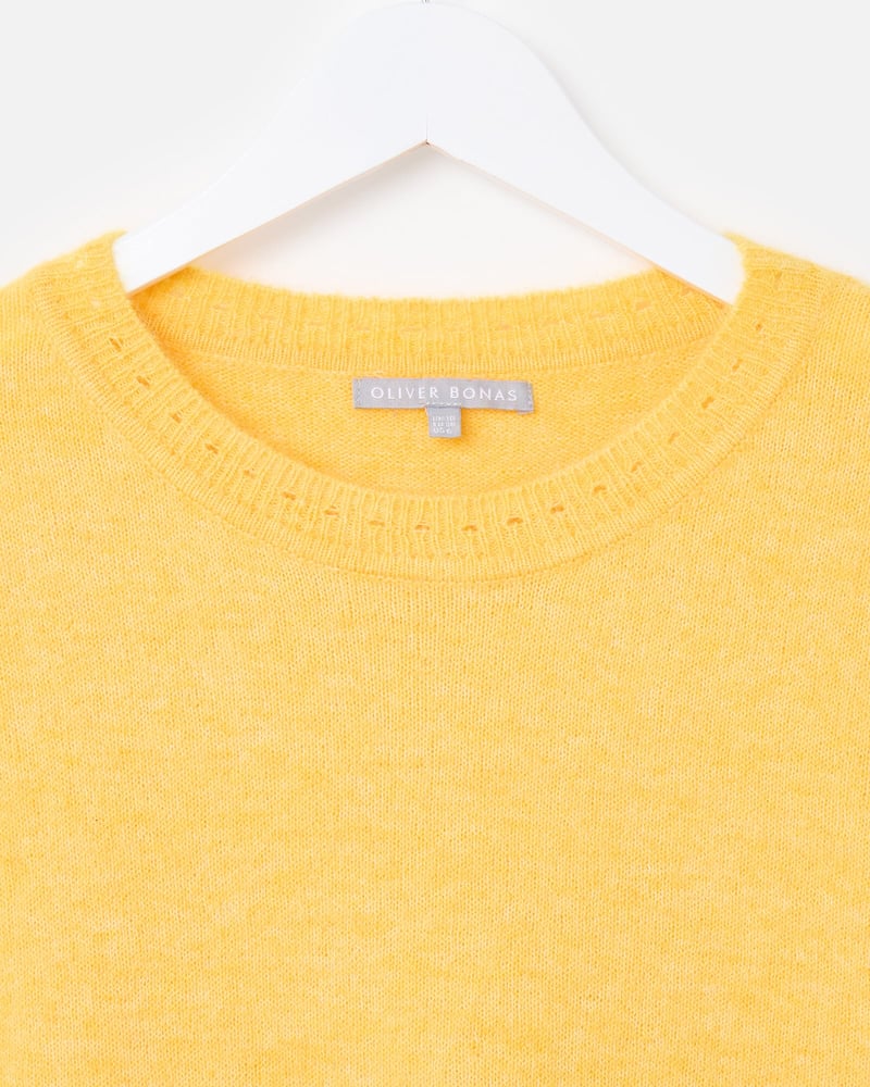 Yellow Short Sleeve Knitted T-Shirt