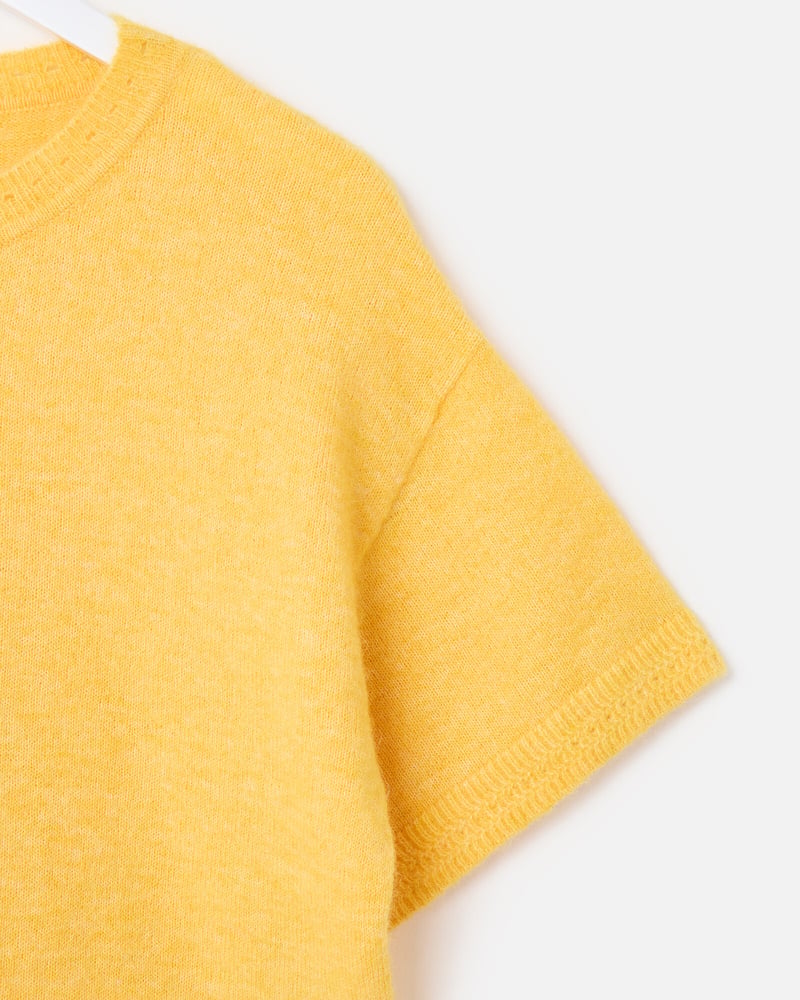Yellow Short Sleeve Knitted T-Shirt