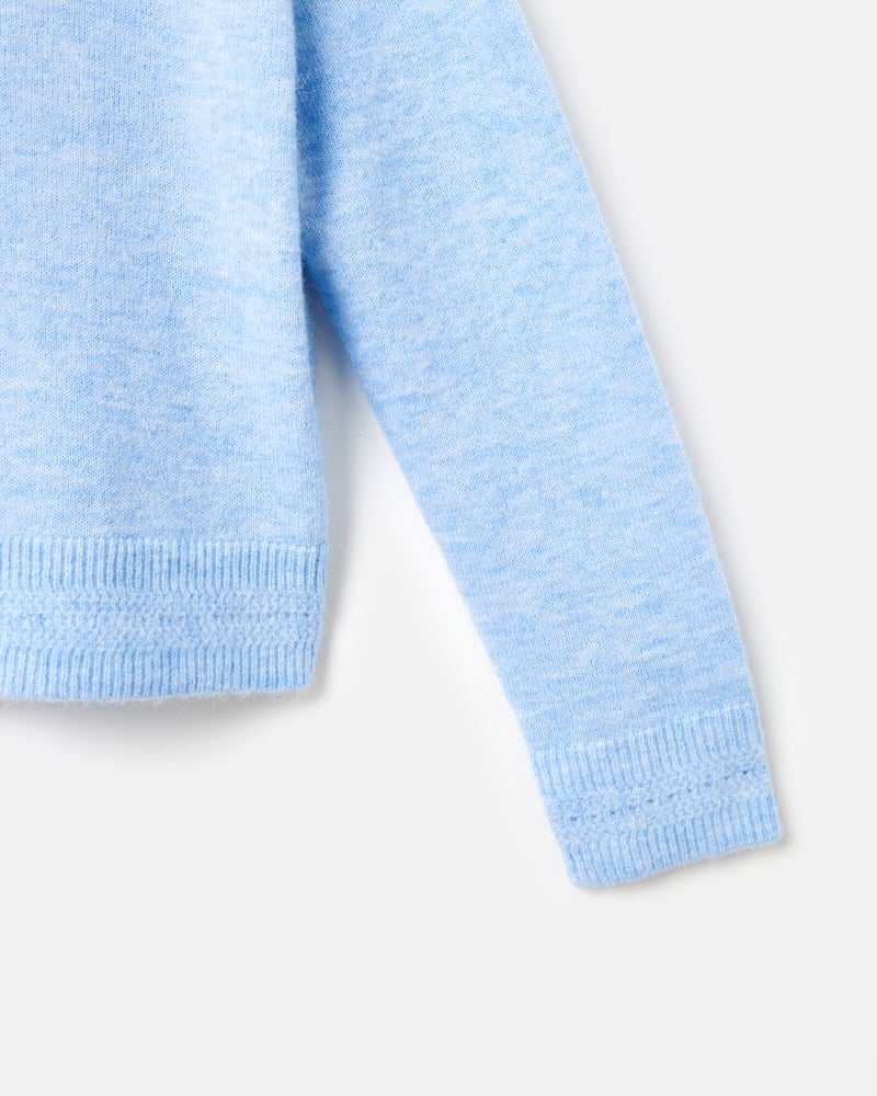 Light Blue Seam Detail Knitted Jumper