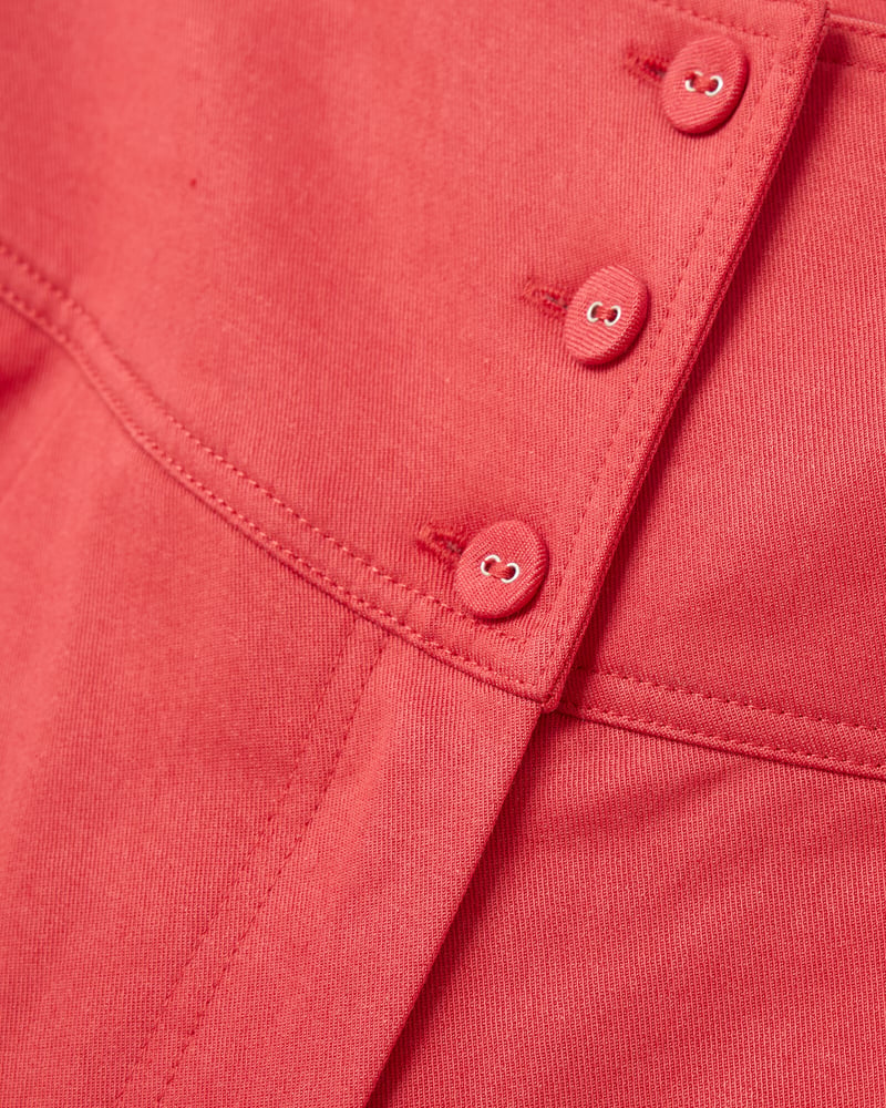 Rust Red Basque Wide Leg Trousers