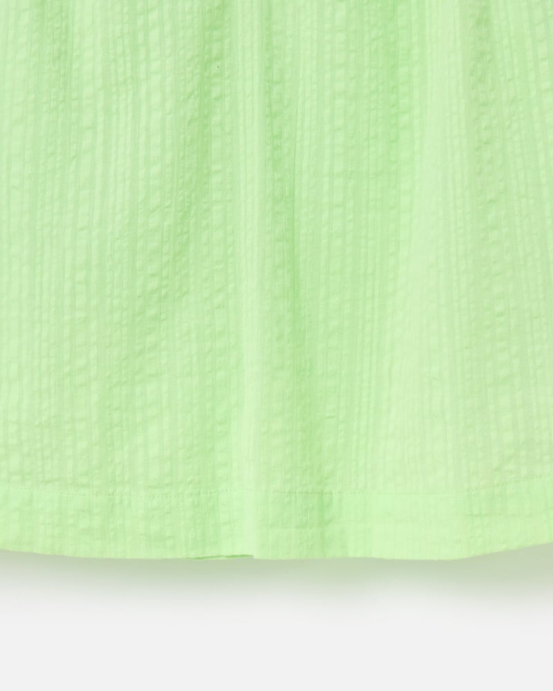 Green Embroidered Floral Sleeve V-Neck Blouse