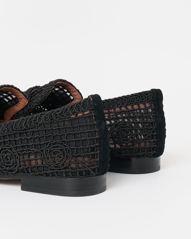 Bibi Lou Black Macrame Loafers
