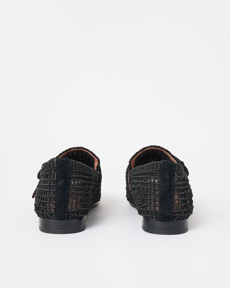Bibi Lou Black Macrame Loafers