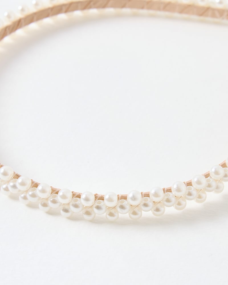 Ava Faux Pearl Thin Headband