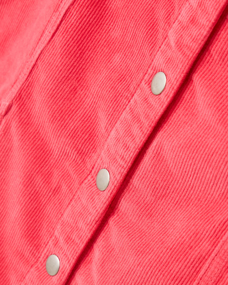 Coral Pink Corduroy Mini Dress