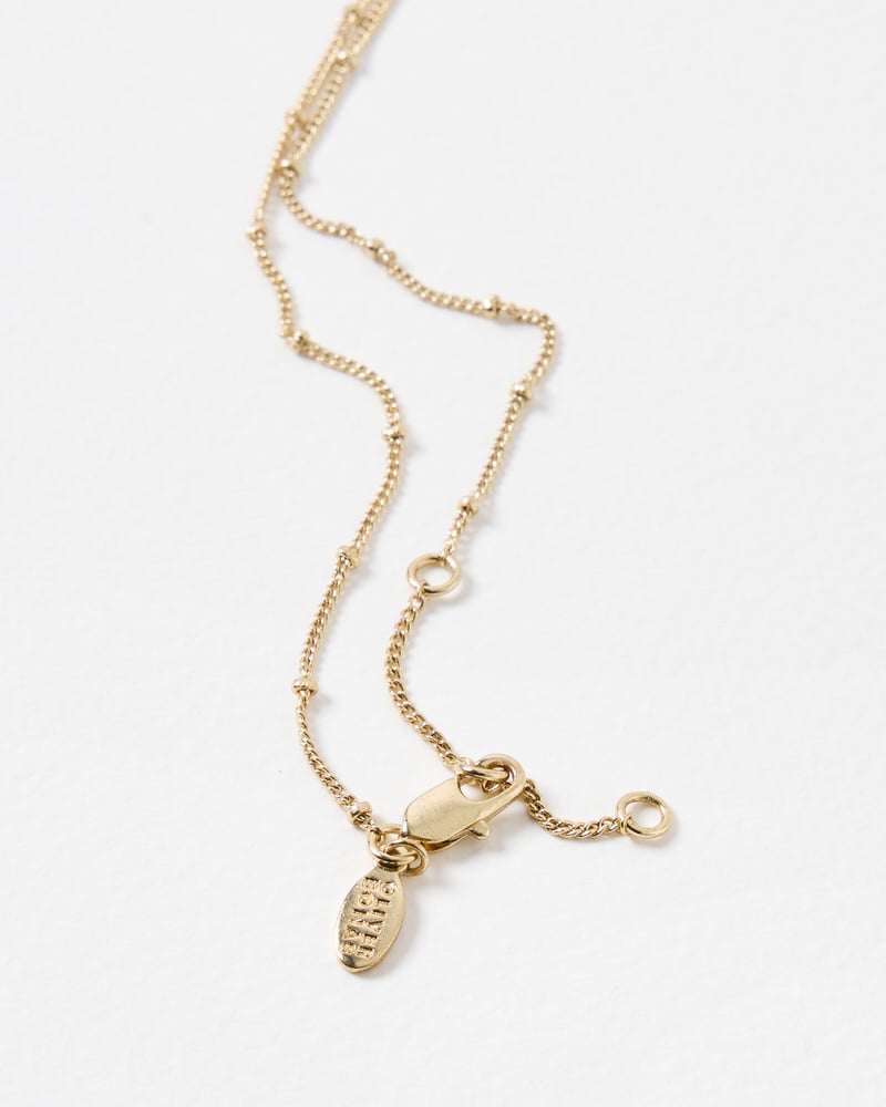 Ola Gold Tone Brass & Pearl Cherry Pendant Necklace