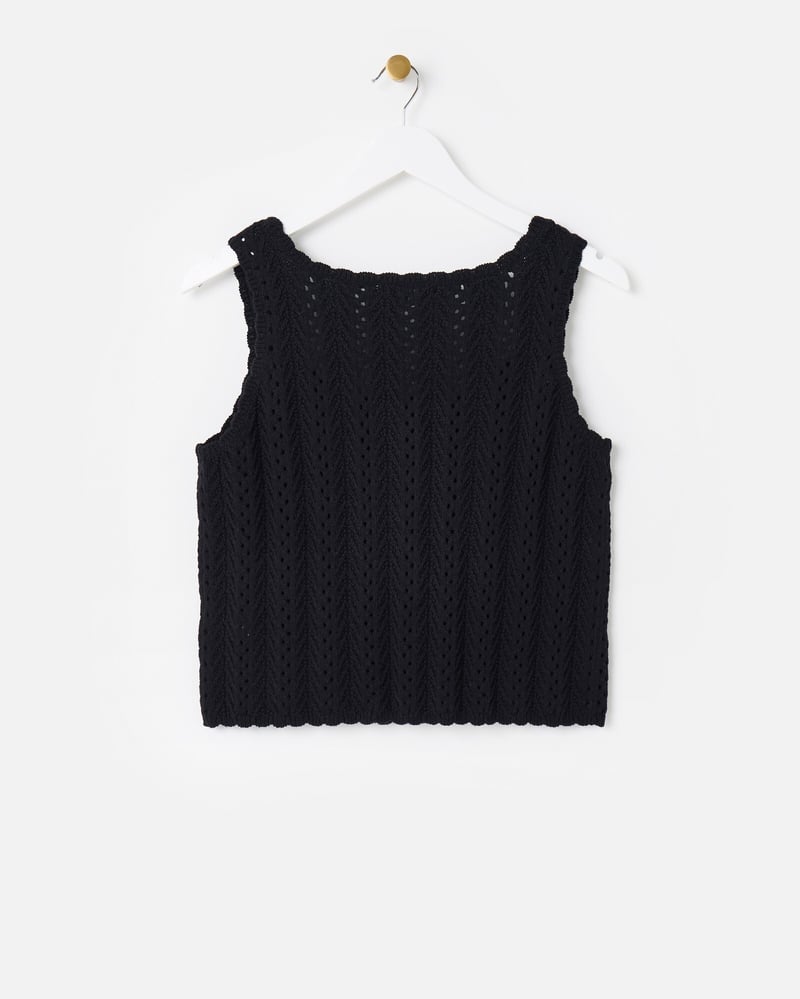 Black Button Up Knitted Vest