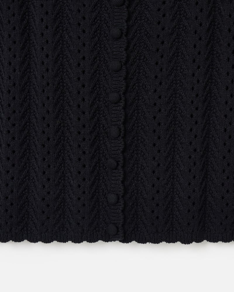 Black Button Up Knitted Vest
