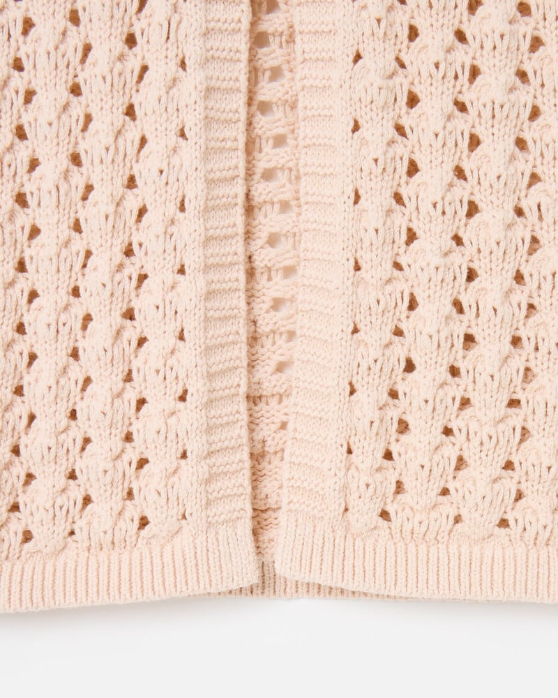 Pale Pink V-Neck Knitted Waistcoat