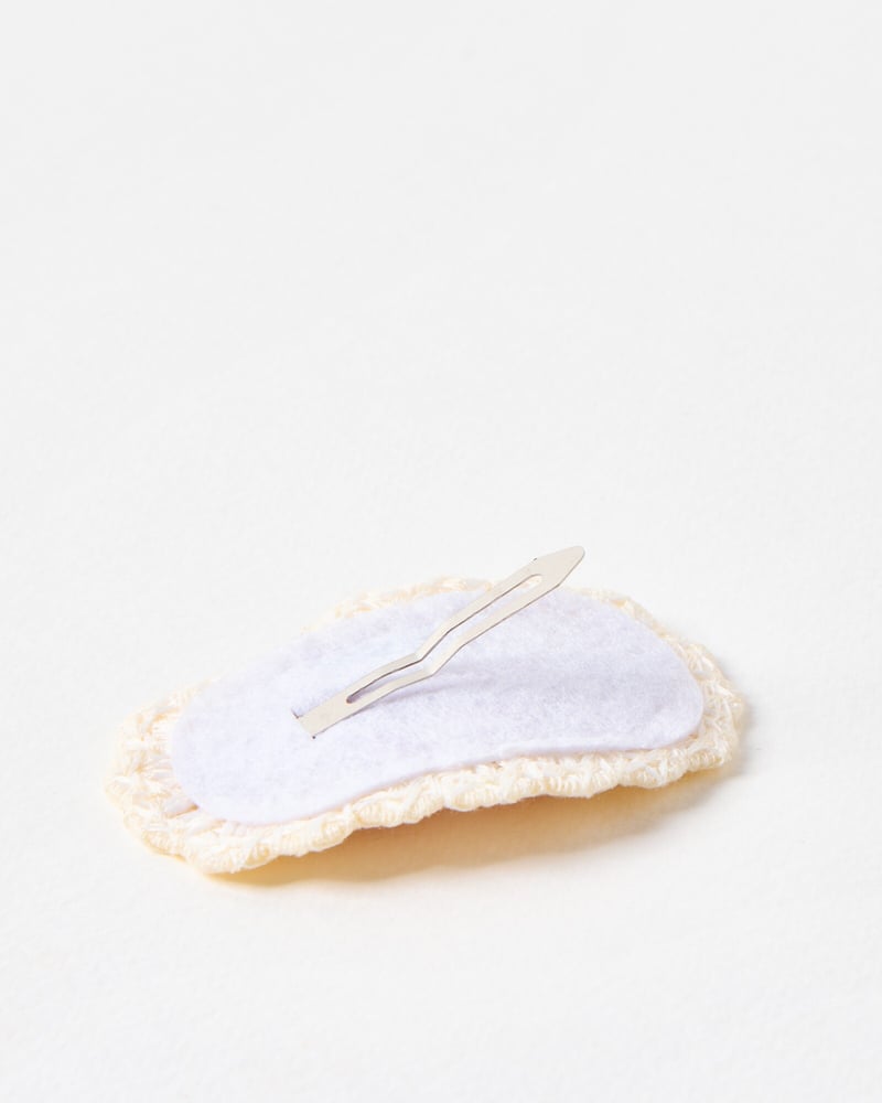 Hudson Cream Crochet Cherry Hair Clip