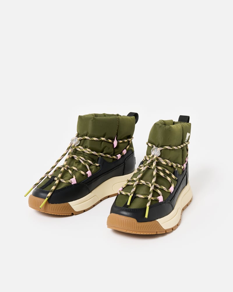 Sorel Whitney III Slip On Green Waterproof Boots