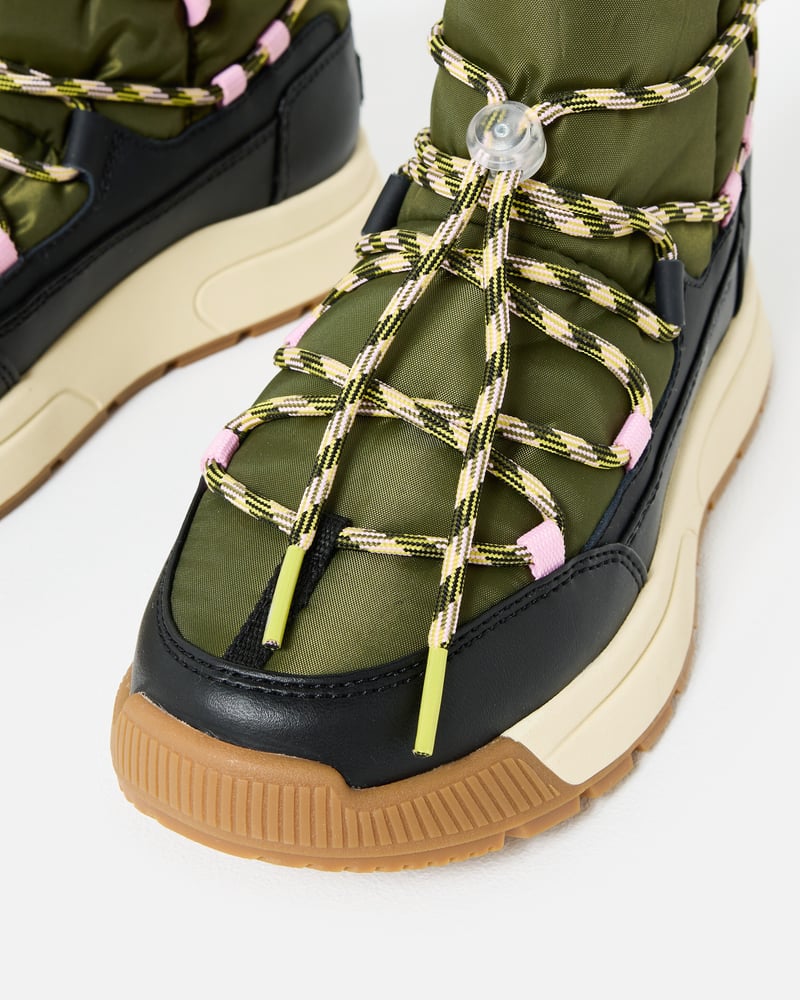 Sorel Whitney III Slip On Green Waterproof Boots
