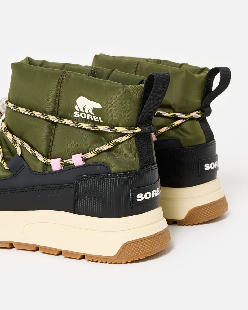 Sorel Whitney III Slip On Green Waterproof Boots