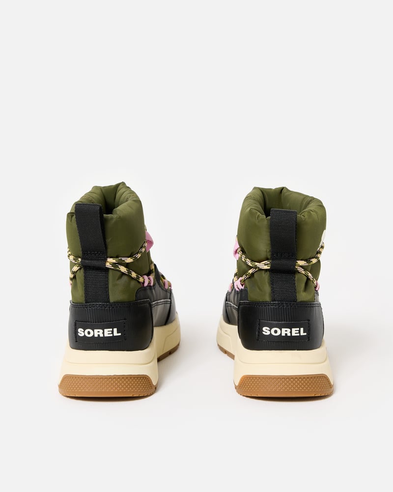 Sorel Whitney III Slip On Green Waterproof Boots