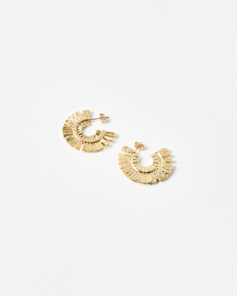 Honoria Sunburst Statement Hoop Earrings