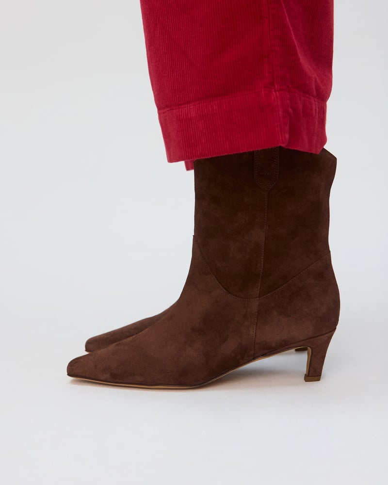 Bibi Lou Chocolate Brown Suede Heeled Boots