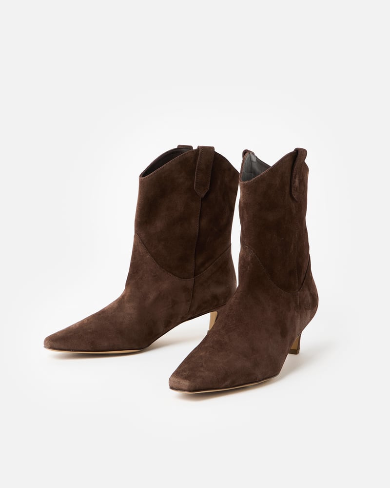 Bibi Lou Chocolate Brown Suede Heeled Boots