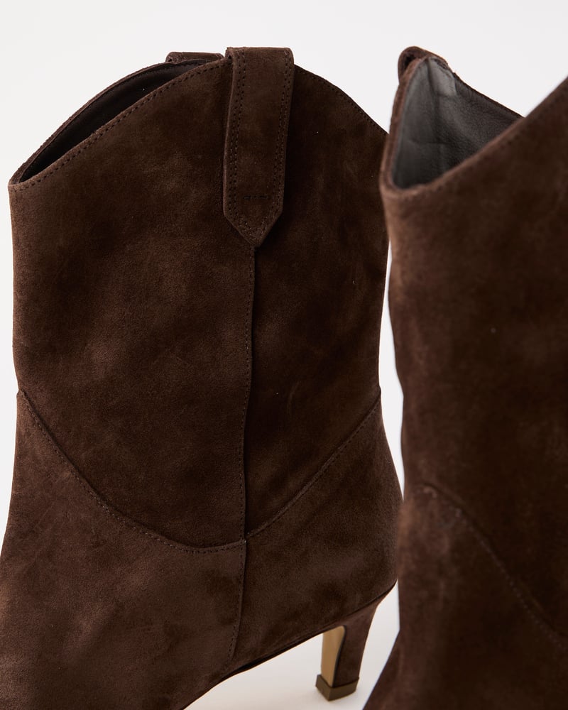 Bibi Lou Chocolate Brown Suede Heeled Boots